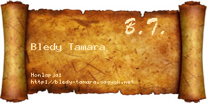 Bledy Tamara névjegykártya